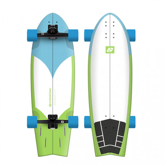 HYDROPONIC Surf Complet Surfskate FISH - 03 Radikal Cyan/Vert