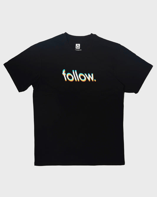 T-shirt Follow Glitch 2023 - Noir